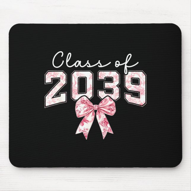 Cl Of 20&#  Grad Preppy Coquette Bow Girly Girl K Mousepad (Vorne)