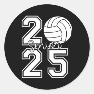 Cl von 2025 Volleyll Abschluss Cl von 2025 Senior Runder Aufkleber