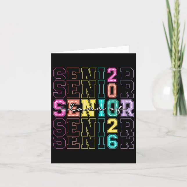 Cl von 2026 Senior 2026 Back to School 2026 Gradua Karte (Vorderseite)