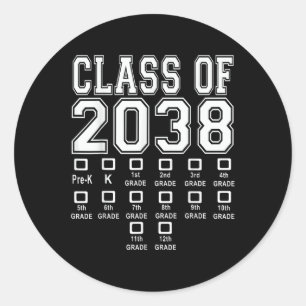 Cl von 2038 wächst mit meinem Shirt Runder Aufkleber