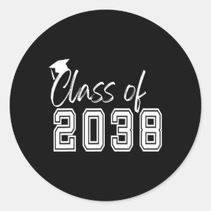 Cl von 2038 wächst mit mir ersten Tag der Schule P Runder Aufkleber