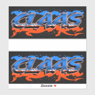 Claas Vorname Name Graffiti Aufkleber Sticker