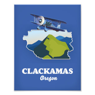 Clackamas Oregon USA-Karte Fotodruck