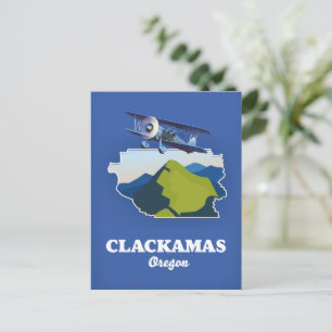 Clackamas Oregon USA-Karte Postkarte