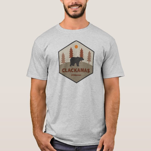 Clackamas-Wilderness Oregon Bär T-Shirt (Vorderseite)