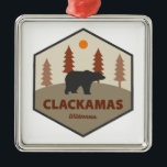 Clackamas Wilderness Oregon Bear Ornament Aus Metall<br><div class="desc">The Clackamas Wilderness consists of five widely separated tracts of roadless land scattered left and right of the Clackamas River for 50 miles. These pieces include Big Bottom, Clackamas Canyon, Memaloose Lake, Sisi Butte and South Fork Clackamas. With the largest trees in northwest Oregon, the Clackamas Wilderness protects clean drinking...</div>