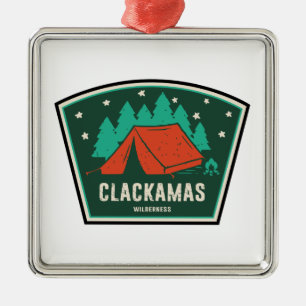 Clackamas Wilderness Oregon Camping Ornament Aus Metall