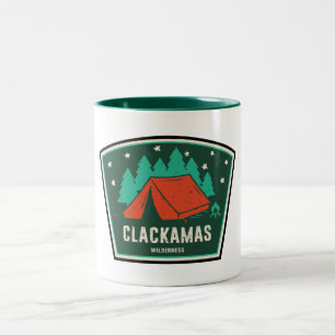 Clackamas Wilderness Oregon Camping Zweifarbige Tasse