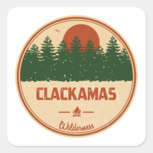 Clackamas Wilderness Oregon Quadratischer Aufkleber