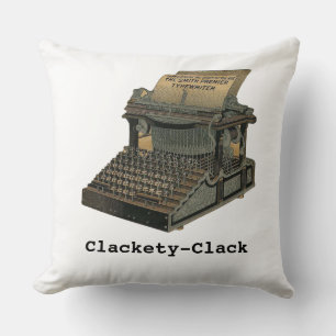 Clackety Clack Vintage Schreibmaschine Kissen