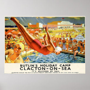 CLACTON AM MEER POSTER