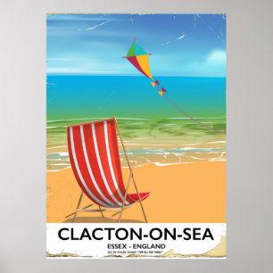 Clacton-on-sea, Essex Vintage Reiseposter Poster