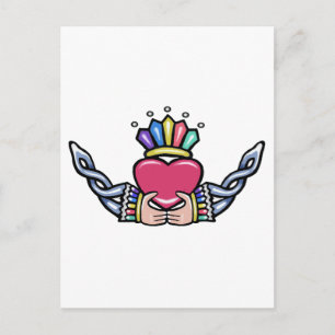 Claddagh #1B mit Dreifaltigkeit Postkarte