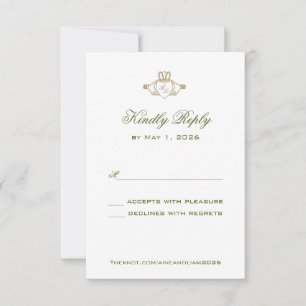 Claddagh-Antwort-Karte RSVP Karte