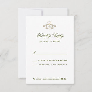 Claddagh-Antwort-Karte RSVP Karte