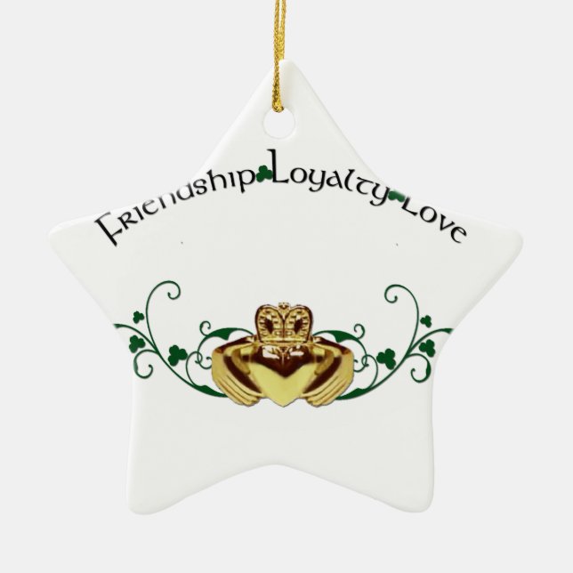 Claddagh/Claddaugh Keramik Ornament (Vorne)