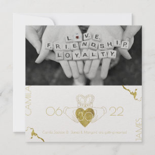 Claddagh-Gold zum Datum speichern Save The Date