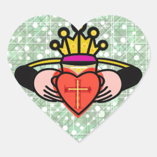 Claddagh. Herz-Aufkleber