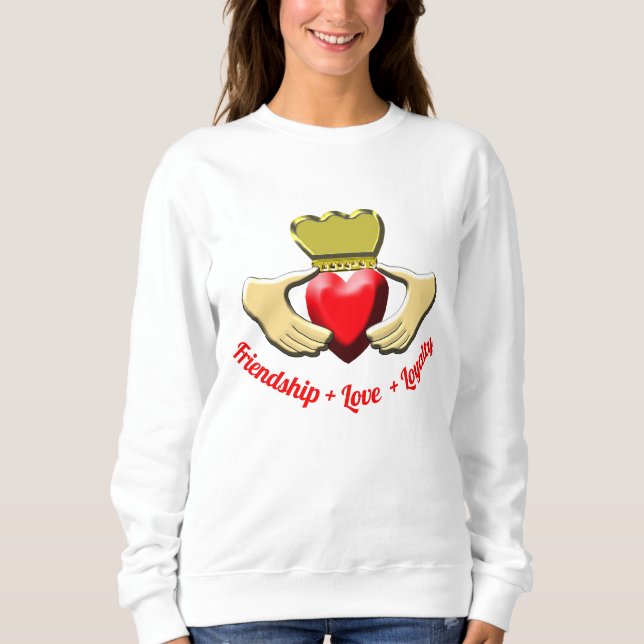 Claddagh Iren-Symbol Sweatshirt (Vorderseite)
