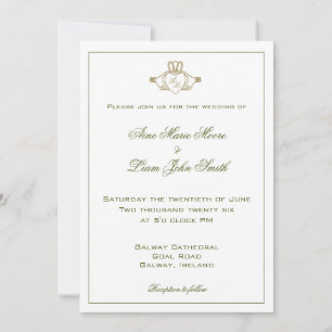 Claddagh-irische Hochzeitseinladung Einladung