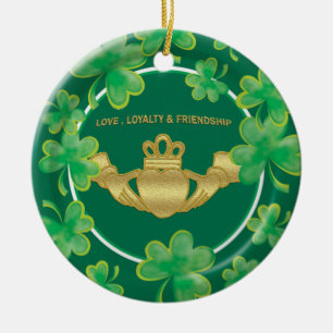 Claddagh Keramik Ornament