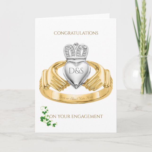 Claddagh Ring Congratulations on Your Engagement Karte (Vorderseite)