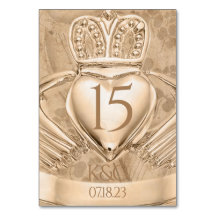 Claddagh Ring Wedding Initials & Kleeblatts