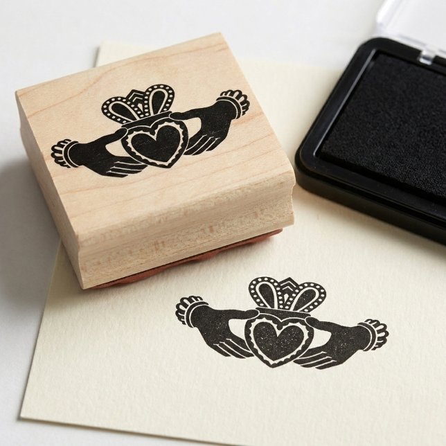 Claddagh Rubber Briefmarke Gummistempel (Leave a mark of love and loyalty.)