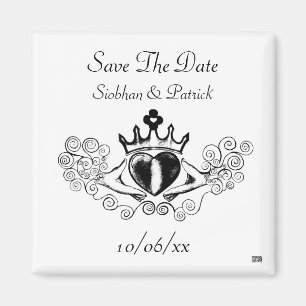 Claddagh (Schwarzes) (Save the Date) Magnet