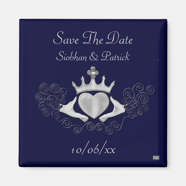 Claddagh (Silber) (Save the Date) Magnet (Vorne)