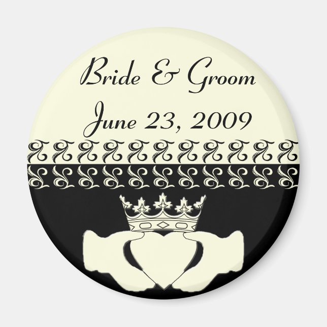 Claddagh Wedding Einladung Set Magnet (Vorne)
