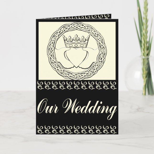 Claddagh Wedding Invitation Set Einladung (Vorderseite)