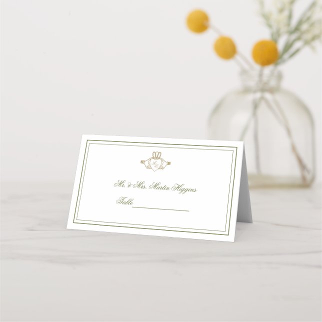 Claddagh Wedding Platzkarte (Vorderseite)