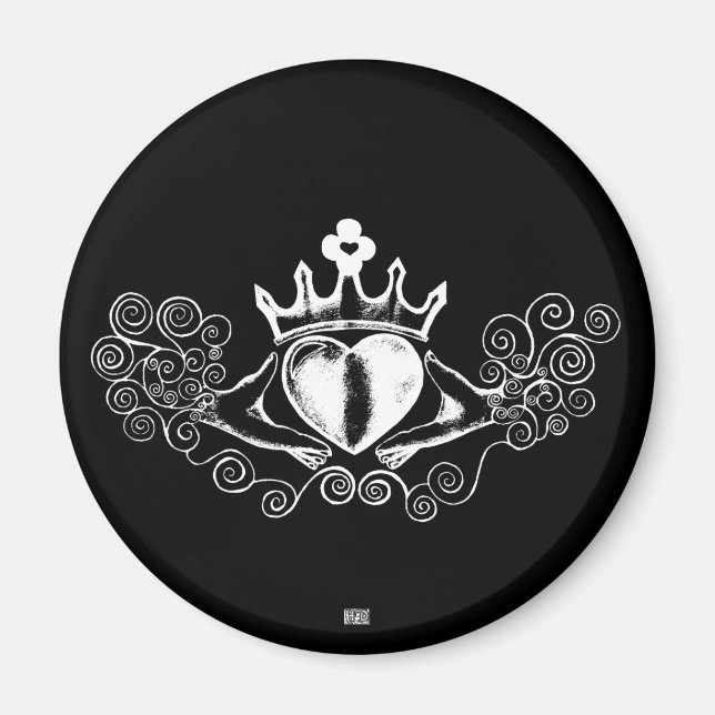Claddagh (weiß) magnet (Vorne)