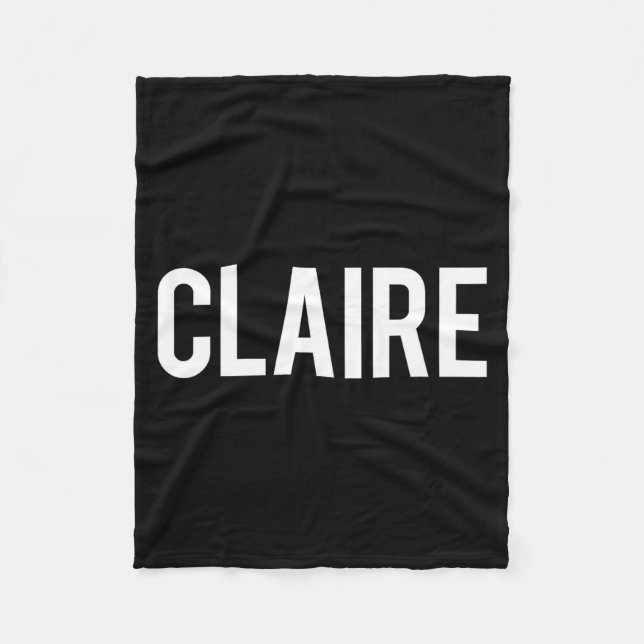 Claire - Cool New Funny Name Fan Gift Tee  Fleecedecke (Vorderseite)