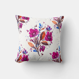 Claire-Two-side Harvest Floral on White Kissen