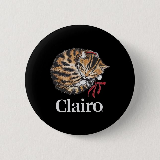 Clairo sagt eine Katze Button (Vorderseite)