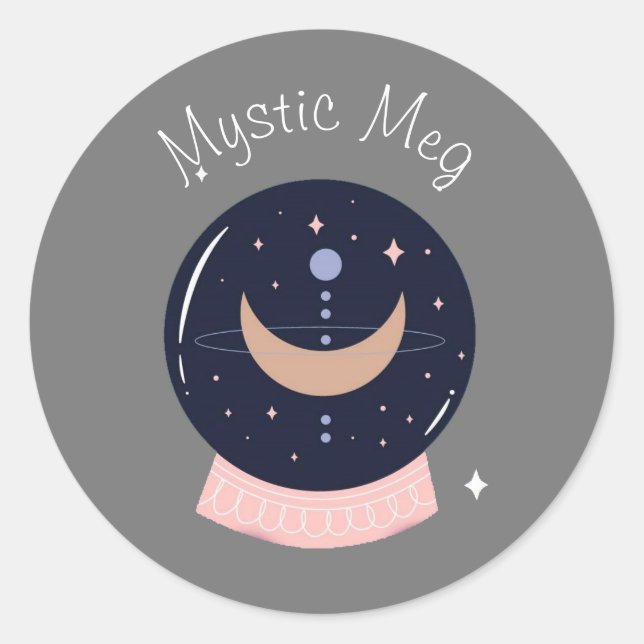 Clairvoyant psychische New Age Business Branding Runder Aufkleber (Vorderseite)