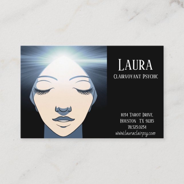 Clairvoyant Psychische Tarot Energy Business Card Visitenkarte (Vorderseite)