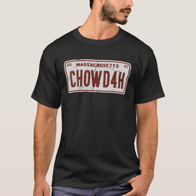 Clam Chowder Boston Accent CHOWDAH T-Shirt (Vorderseite)