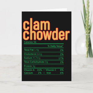 Clam Chowder Nährwertangaben Funny Thanksgiving Ch Karte