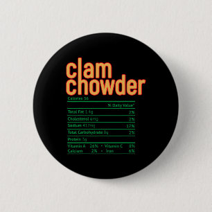 Clam Chowder Nährwertangaben Lustige Danksagung Ch Button