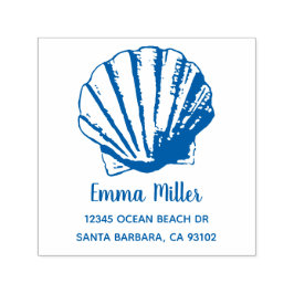 Clam Muschel Individuelle Name Rücksendeadresse Permastempel