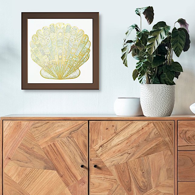 Clam Seashell Foil Prints Foliendrucke (Von Creator hochgeladen)