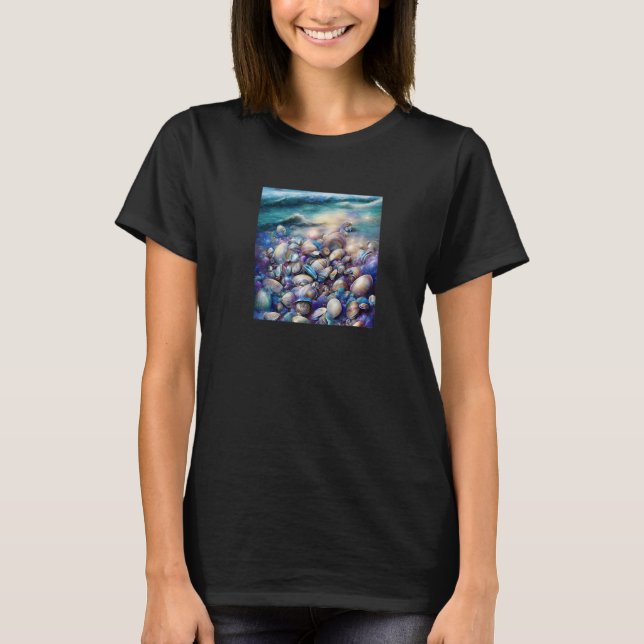 Clam Seashell Muschel Collector Beach Coastal T-Shirt (Vorderseite)
