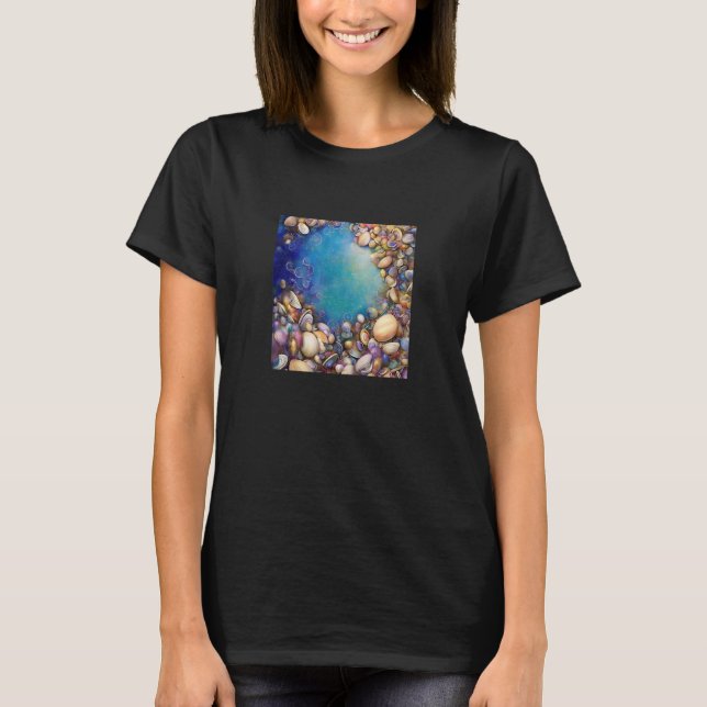 Clam Seashell Shell Collector Beach Ocean Coastal  T-Shirt (Vorderseite)