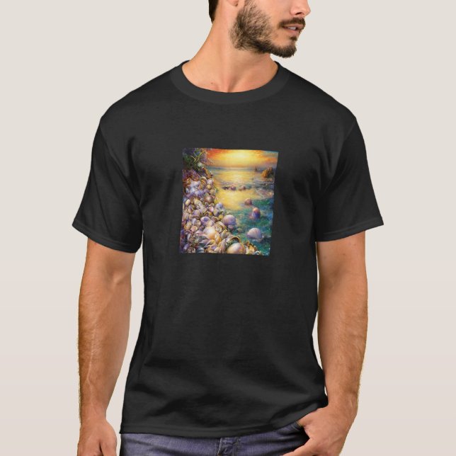 Clam Seashell Shell Collector Beach Ocean Coastal  T-Shirt (Vorderseite)