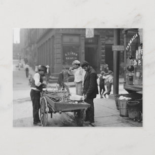 Clam Seller auf der Mulberry Street, 1900 Postkarte