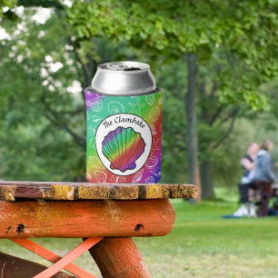 Clambake Regenbogen-Muschel-Schalentier-Muster Dosenkühler