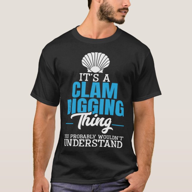 Clamming Sea Shell Collecting Clam Digging Razor C T-Shirt (Vorderseite)